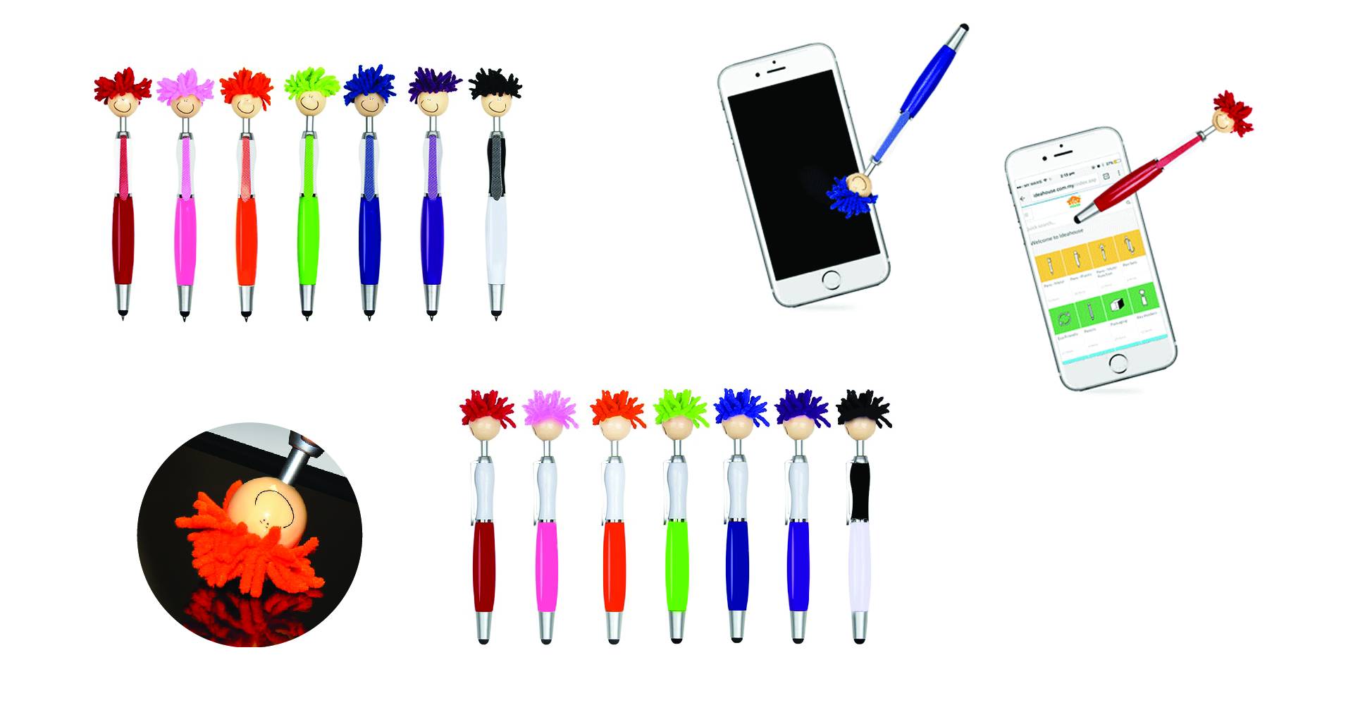 LLS PP Mop Topper Stylus Ball Pen